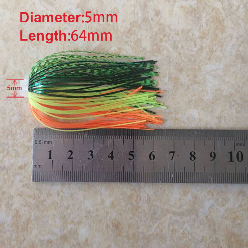 5 pcs/lot 88 Strands 64mm Sili - Fishing Lure Spinnerbait 评论和价格