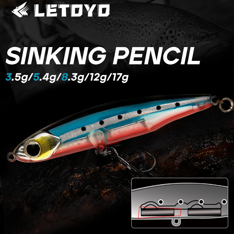 LETOYO Sinking Pencil 17g 12g- - Fishing Lure Spoon 评论和价格