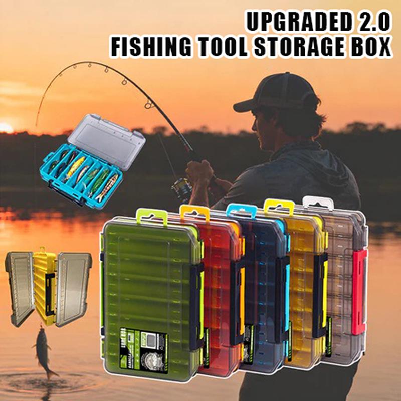 Double-Sided Compact Tackle Bo - Fishing Lure Box 评论和价格