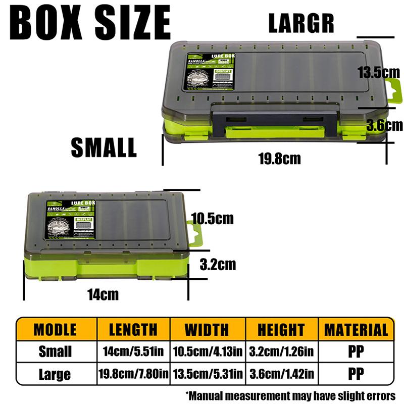 Double-Sided Compact Tackle Bo - Fishing Lure Box 评论和价格