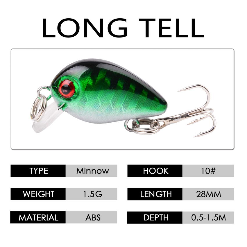 30mm 2g Crazy wobbler Mini Top - Fishing Lure Crankbait 评论和价格